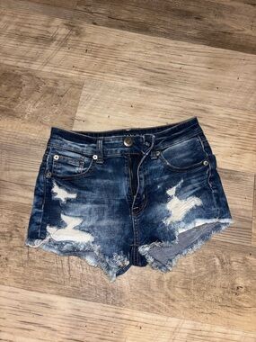 American Eagle Dark Blue Denim Shorts